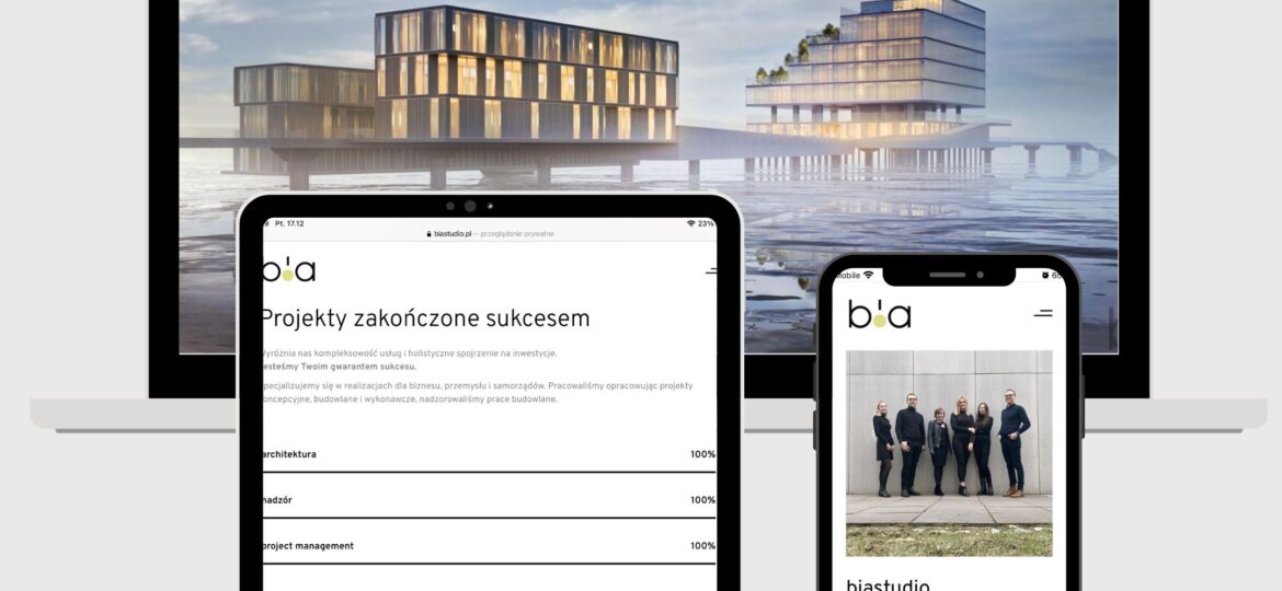 projekt strony internetowej z portfolio Szczecin