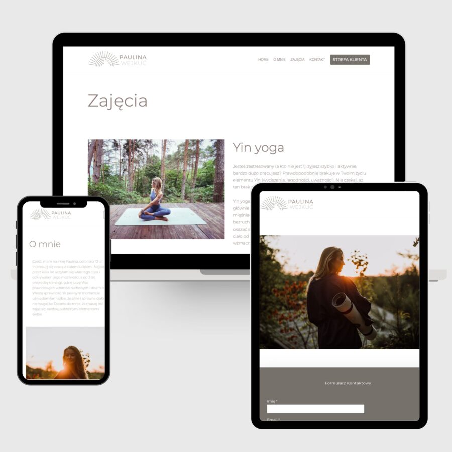 projektowanie stron internetowych joga