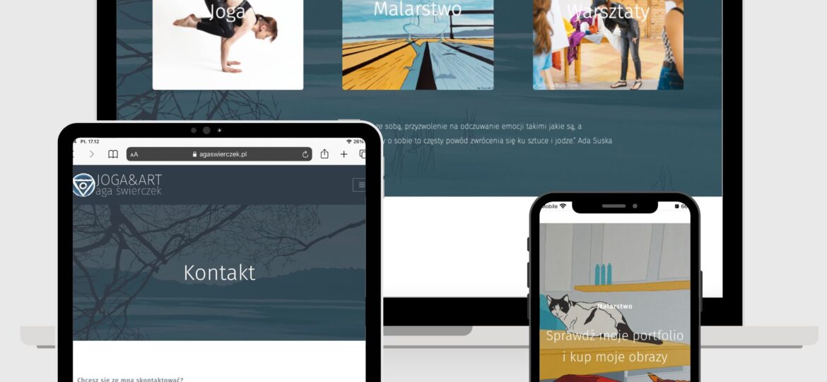 Rozbudowane strony internetowe z portfolio, grafikiem zajęć i harmonogramem
