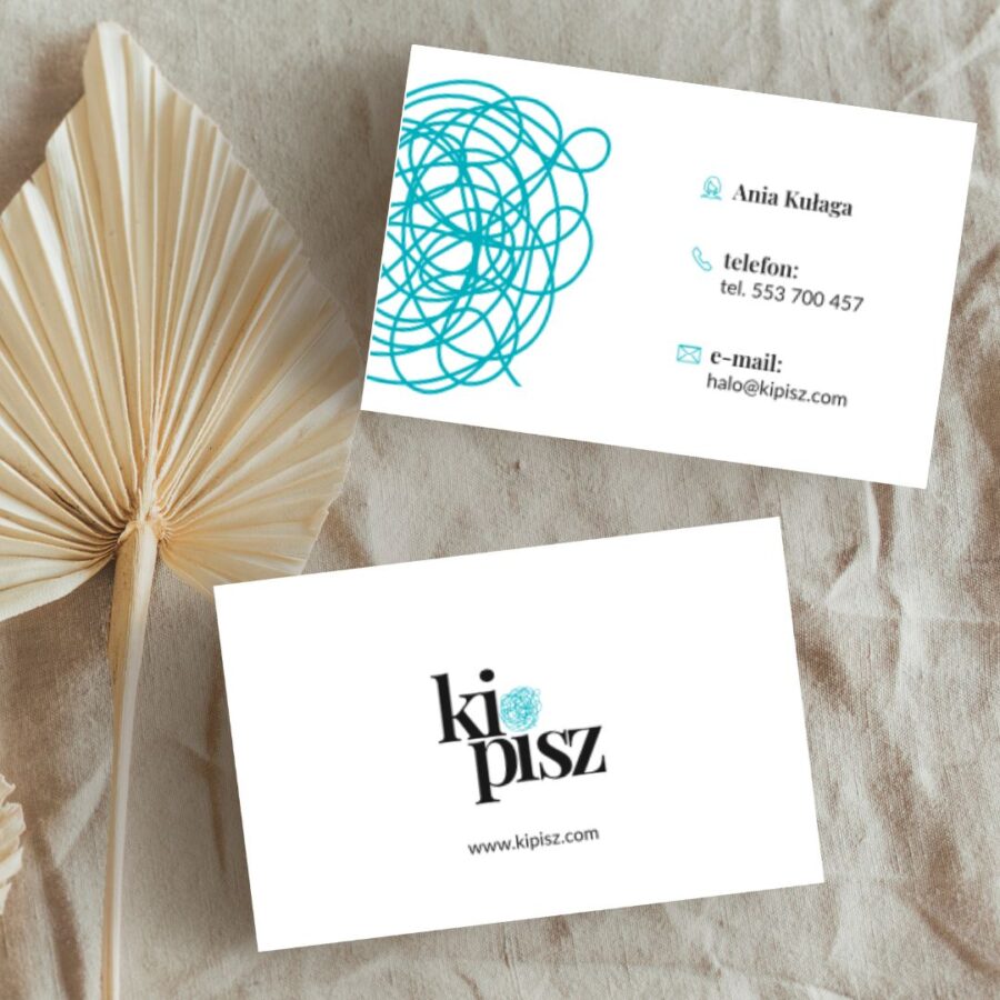 Projekt logo i wizytówki - Kipisz decluttering Poznań