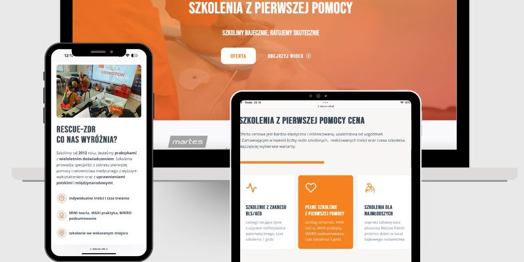 strona internetowa dla szkoleniowca